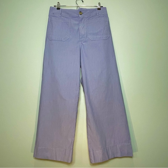 ANTHROPOLOGIE MAEVE Colette Women's Wide Leg Cropped Linen Blend Pants Size 31 - Picture 1 of 8